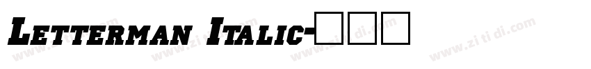 Letterman Italic字体转换